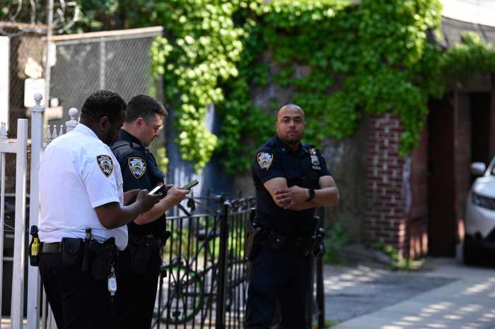 police at a crime scene after a man was fatally stabbed in Brooklyn